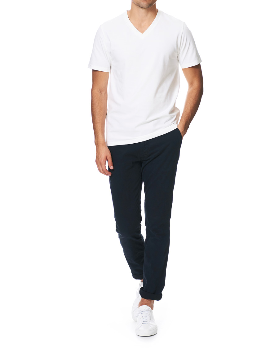 Herren | T-Shirts | Filippa K | Soft Lycra V-Neck Tee White