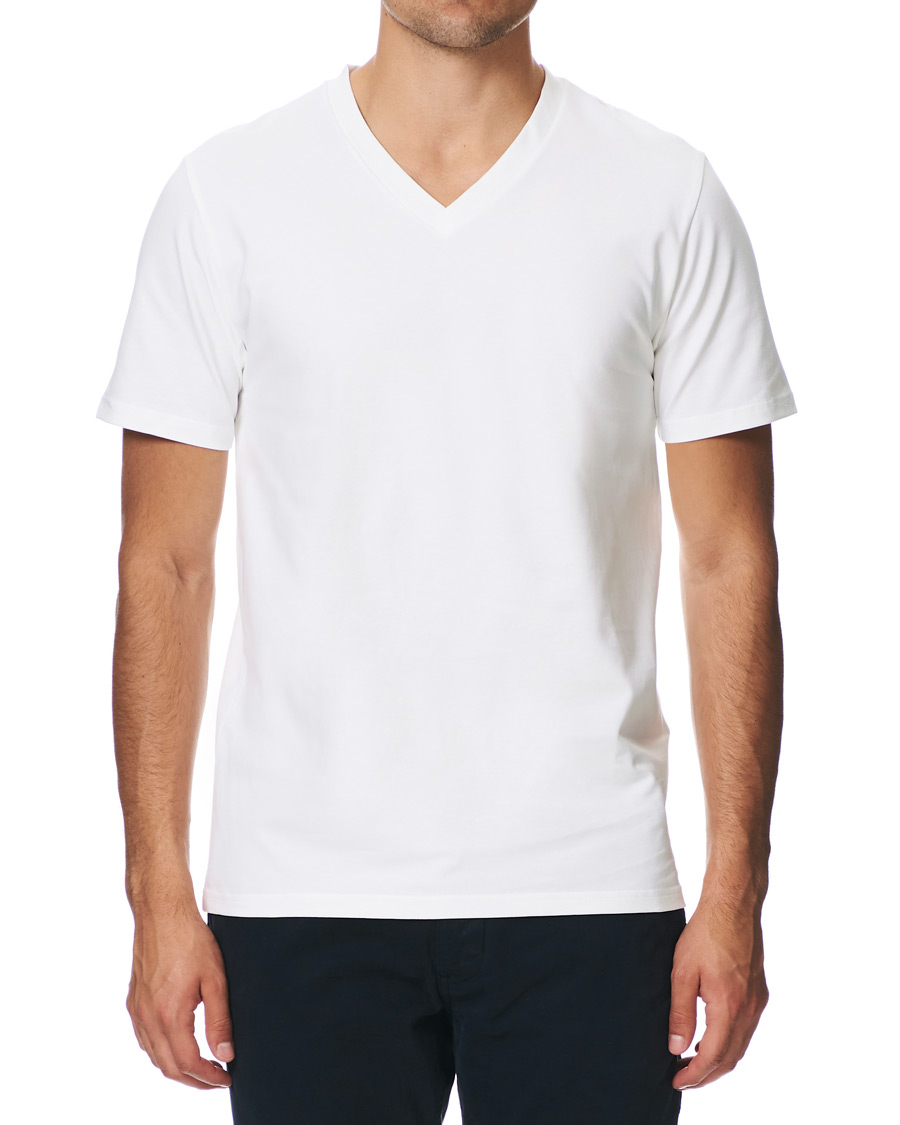 Herren | T-Shirts | Filippa K | Soft Lycra V-Neck Tee White