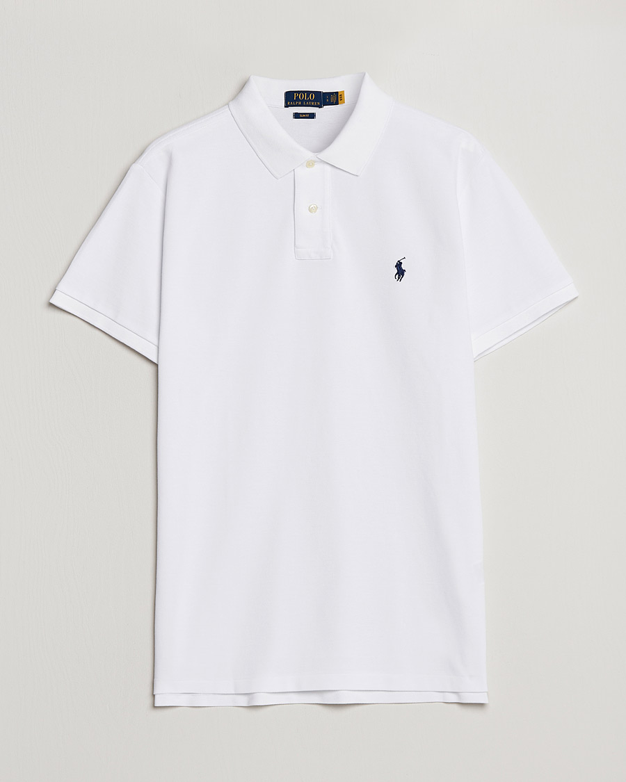 Herren | Poloshirt | Polo Ralph Lauren | Slim Fit Polo White