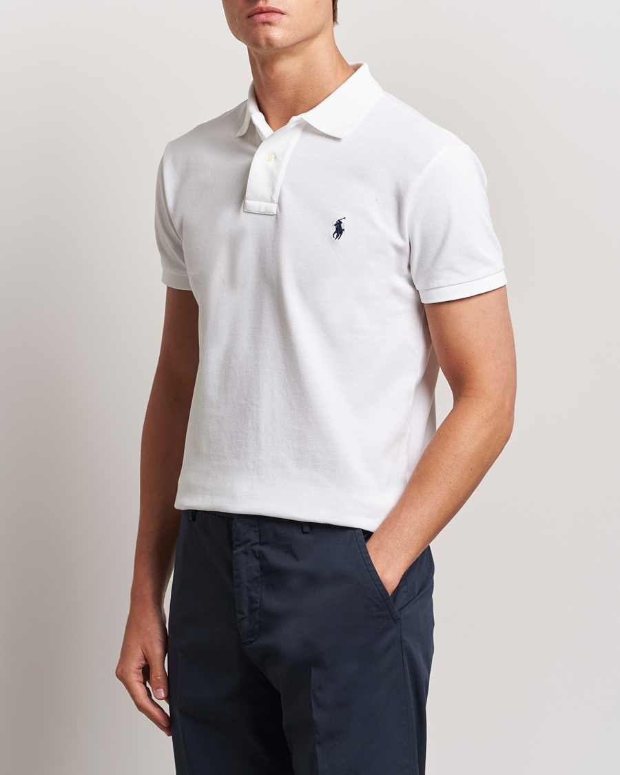 Herren | Preppy Authentic | Polo Ralph Lauren | Slim Fit Polo White