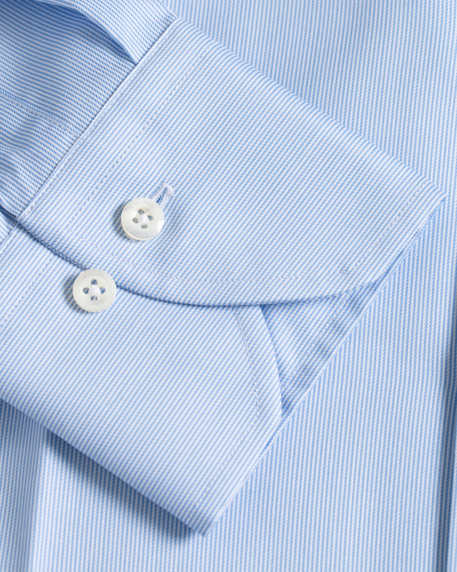 Herren | Hemden | Stenströms | Slimline Shirt Thin Stripe Blue