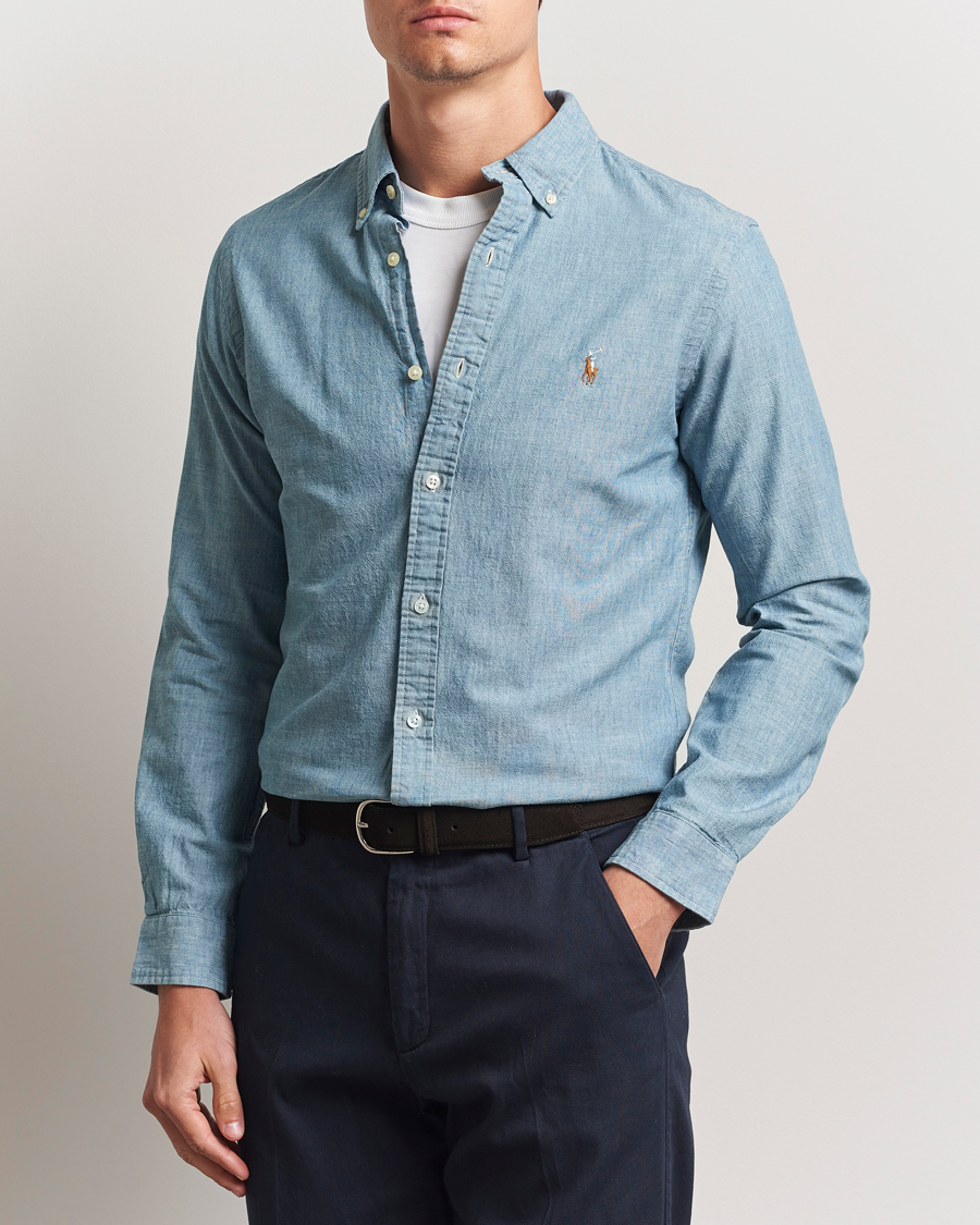 Herren | Freizeithemden | Polo Ralph Lauren | Slim Fit Chambray Shirt Washed