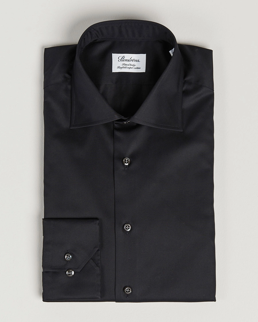 Herren | Hemden | Stenströms | Fitted Body Shirt Black