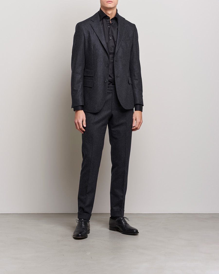 Herr | Skjortor | Stenströms | Fitted Body Shirt Black