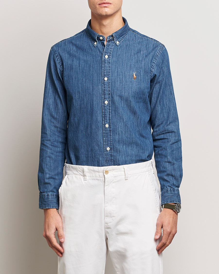 Herren | Hemden | Polo Ralph Lauren | Slim Fit Shirt Denim Dark Wash