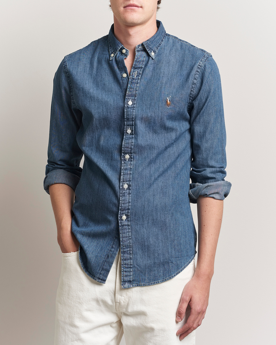 Herren | Hemden | Polo Ralph Lauren | Slim Fit Shirt Denim Dark Wash