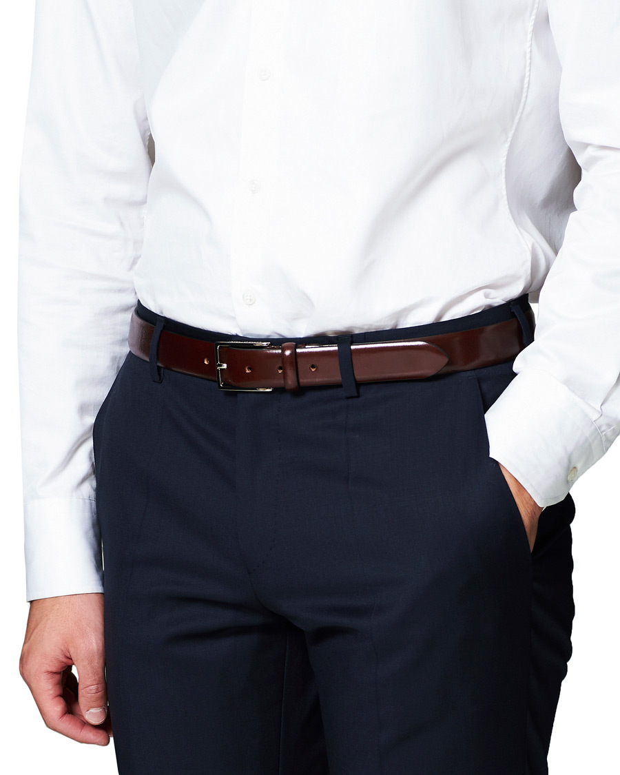 Herren | Oscar Jacobson Suit Belt 3 cm Chestnut | Oscar Jacobson | Suit Belt 3 cm Chestnut