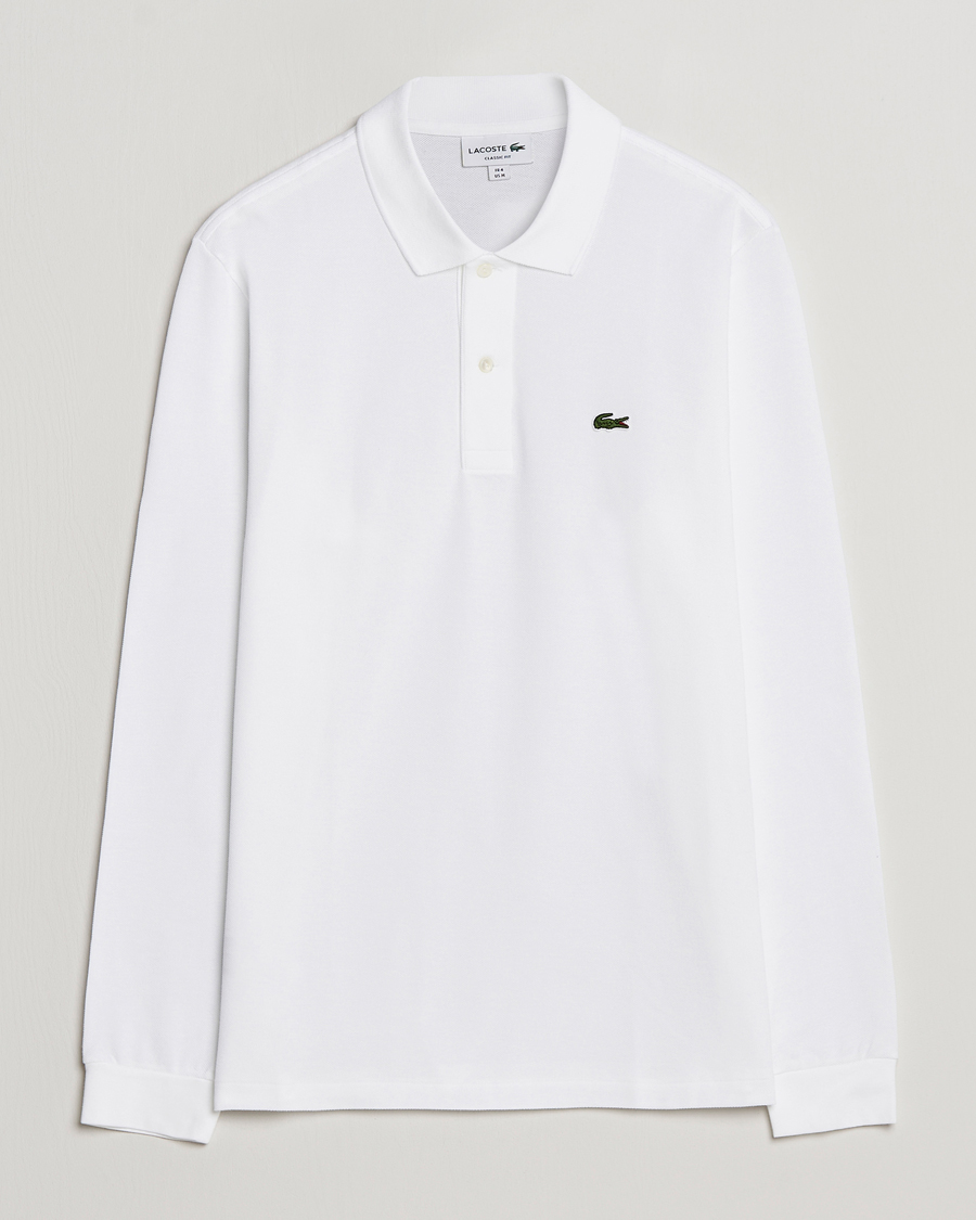 Herren | Poloshirt | Lacoste | Long Sleeve Piké White