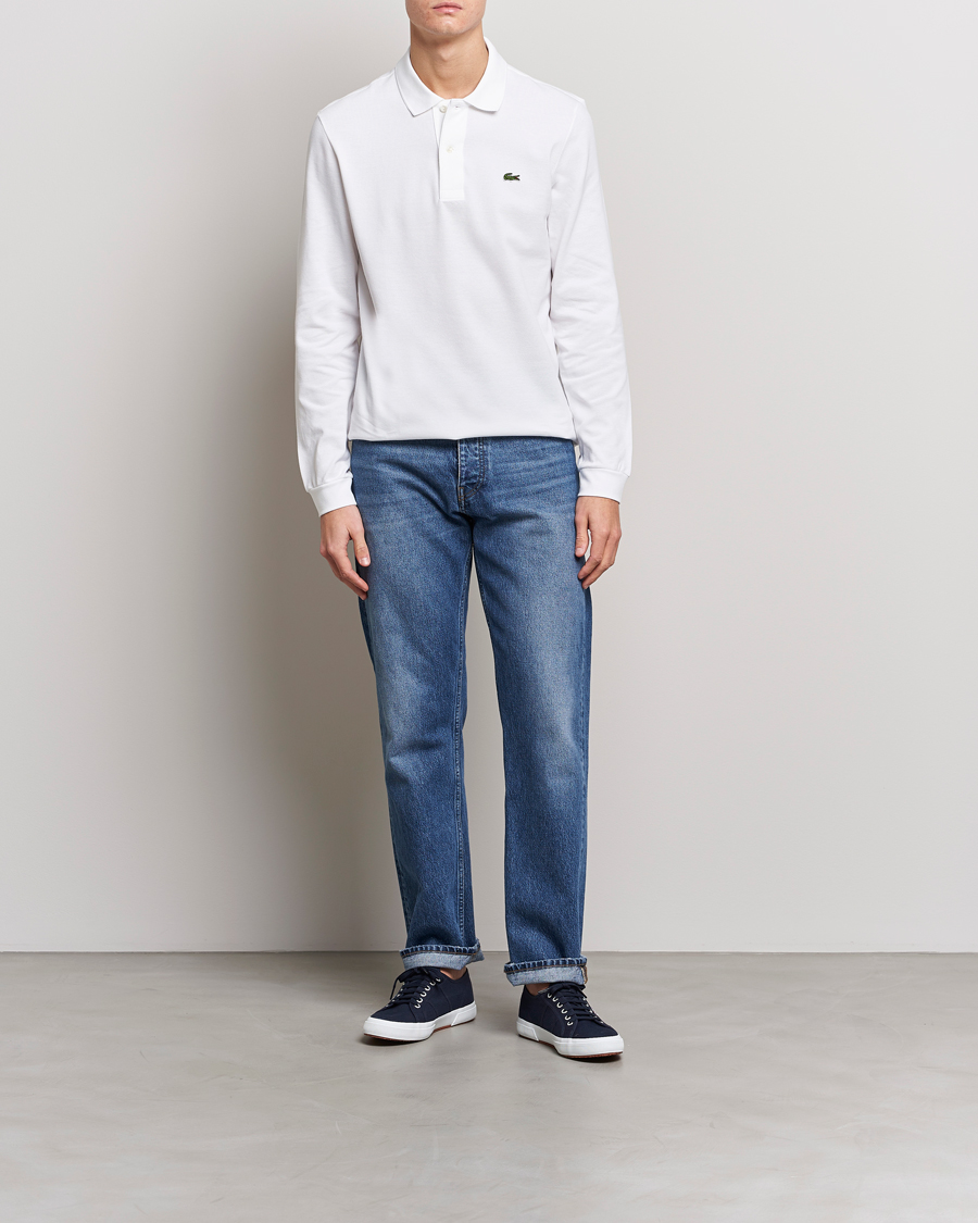 Herren | Poloshirts | Lacoste | Original Long Sleeve Polo Piké White