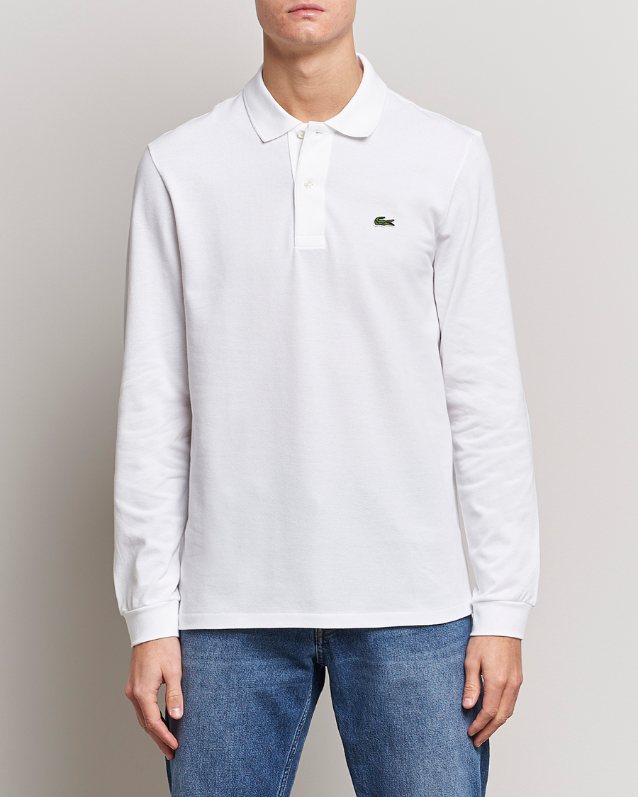 Herren | Poloshirts | Lacoste | Long Sleeve Piké White