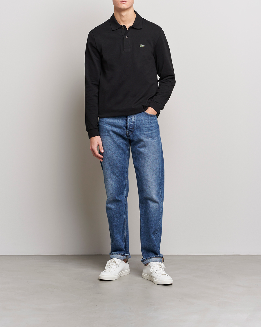 Black lacoste long sleeve shirt top