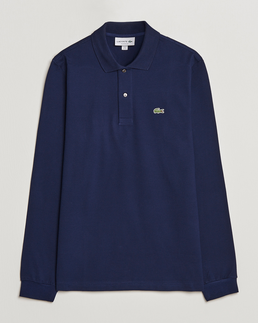 Herren | Poloshirts | Lacoste | Original Long Sleeve Polo Piké Navy Blue