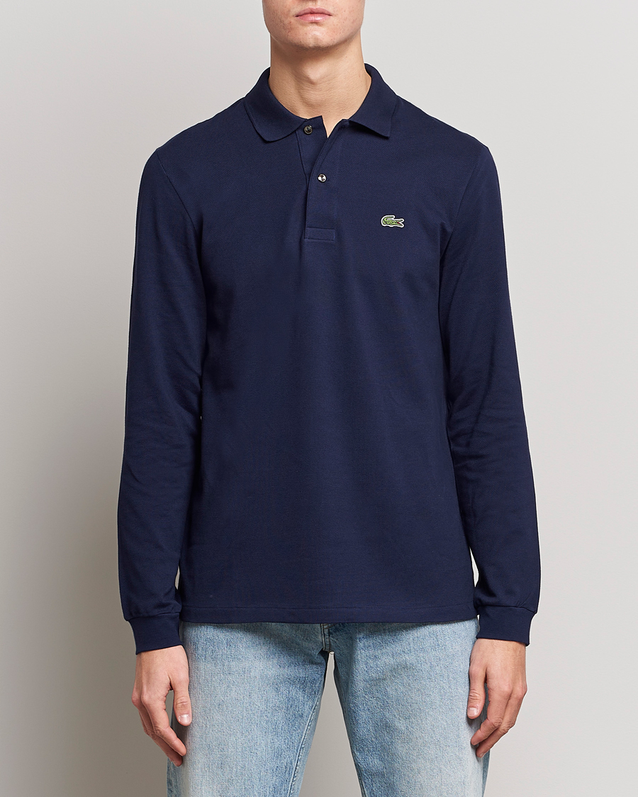 Herren | Poloshirts | Lacoste | Original Long Sleeve Polo Piké Navy Blue