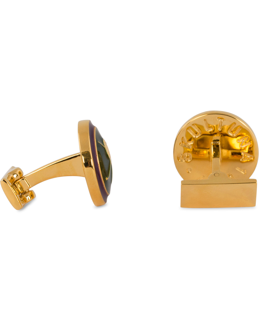 Herren | Manschettenknöpfe | Skultuna | Cuff Links Golf Gold/Green