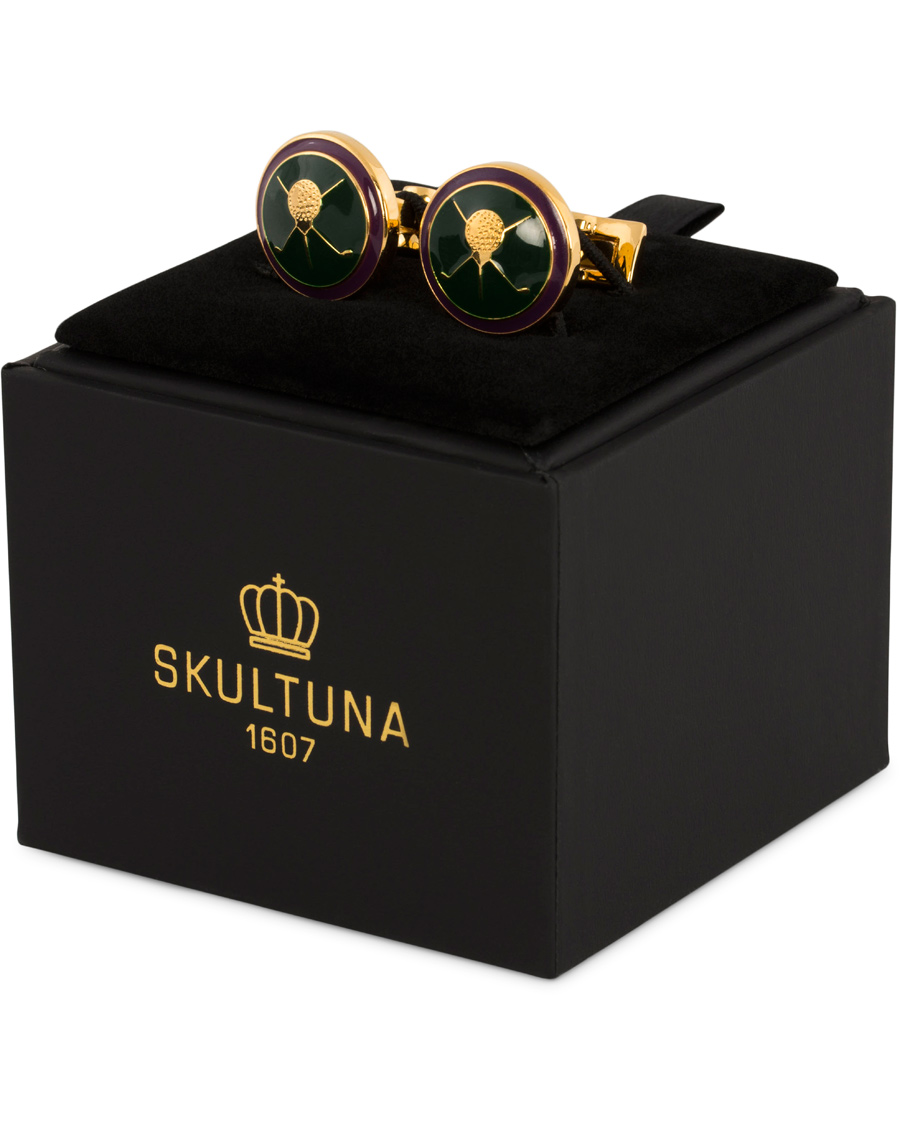 Herren | Manschettenknöpfe | Skultuna | Cuff Links Golf Gold/Green