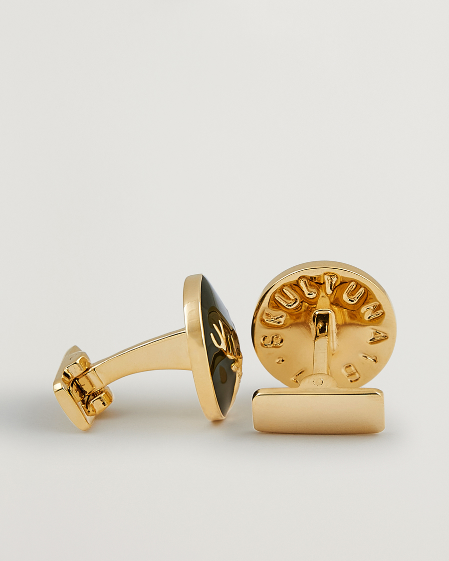 Herren | Manschettenknöpfe | Skultuna | Cuff Links Hunter Dear Gold/Green