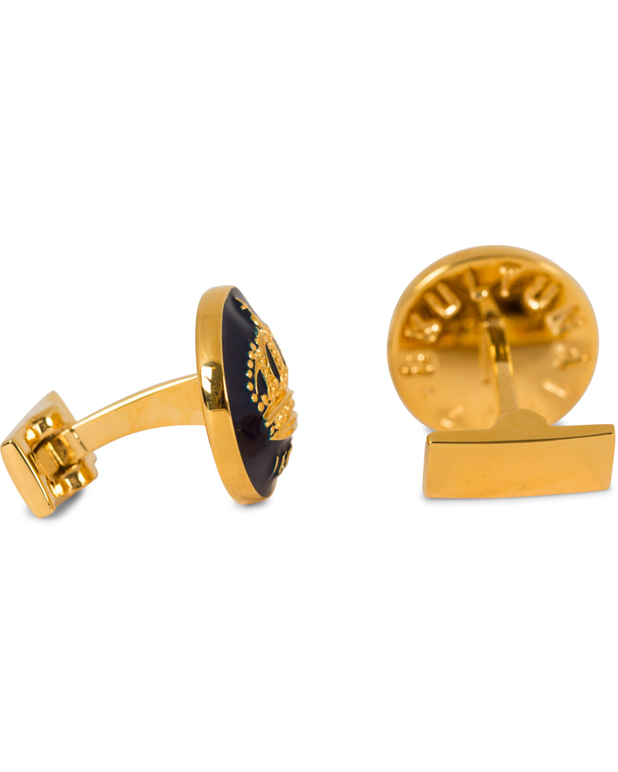 Herren | Manschettenknöpfe | Skultuna | Cuff Links The Crown Gold/Royal Blue