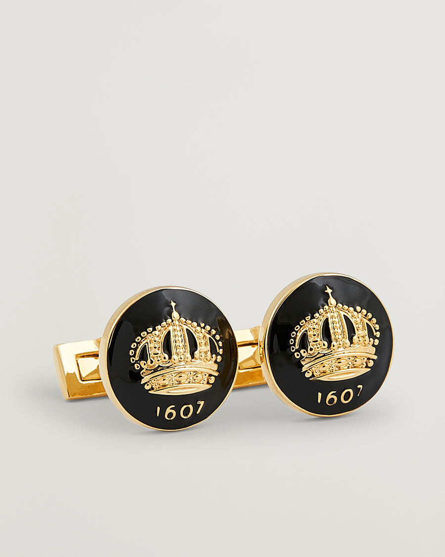 Herren | Manschettenknöpfe | Skultuna | Cuff Links The Crown Gold/Baroque Black