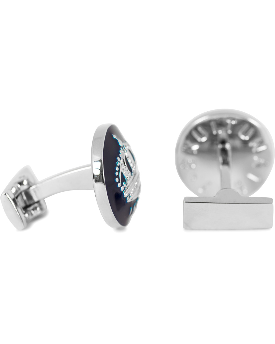 Herren | Manschettenknöpfe | Skultuna | Cuff Links The Crown Silver/Royal Blue