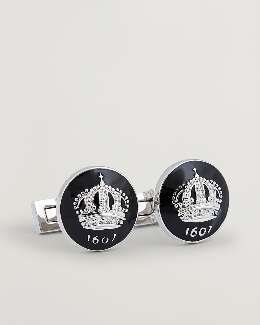 Herren | Manschettenknöpfe | Skultuna | Cuff Links The Crown Silver/Baroque Black