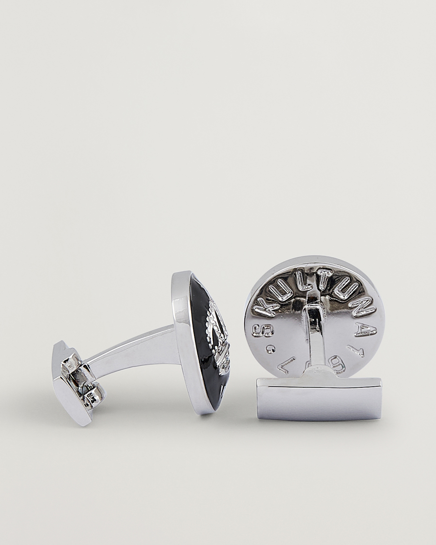 Herren | Skultuna | Skultuna | Cuff Links The Crown Silver/Baroque Black