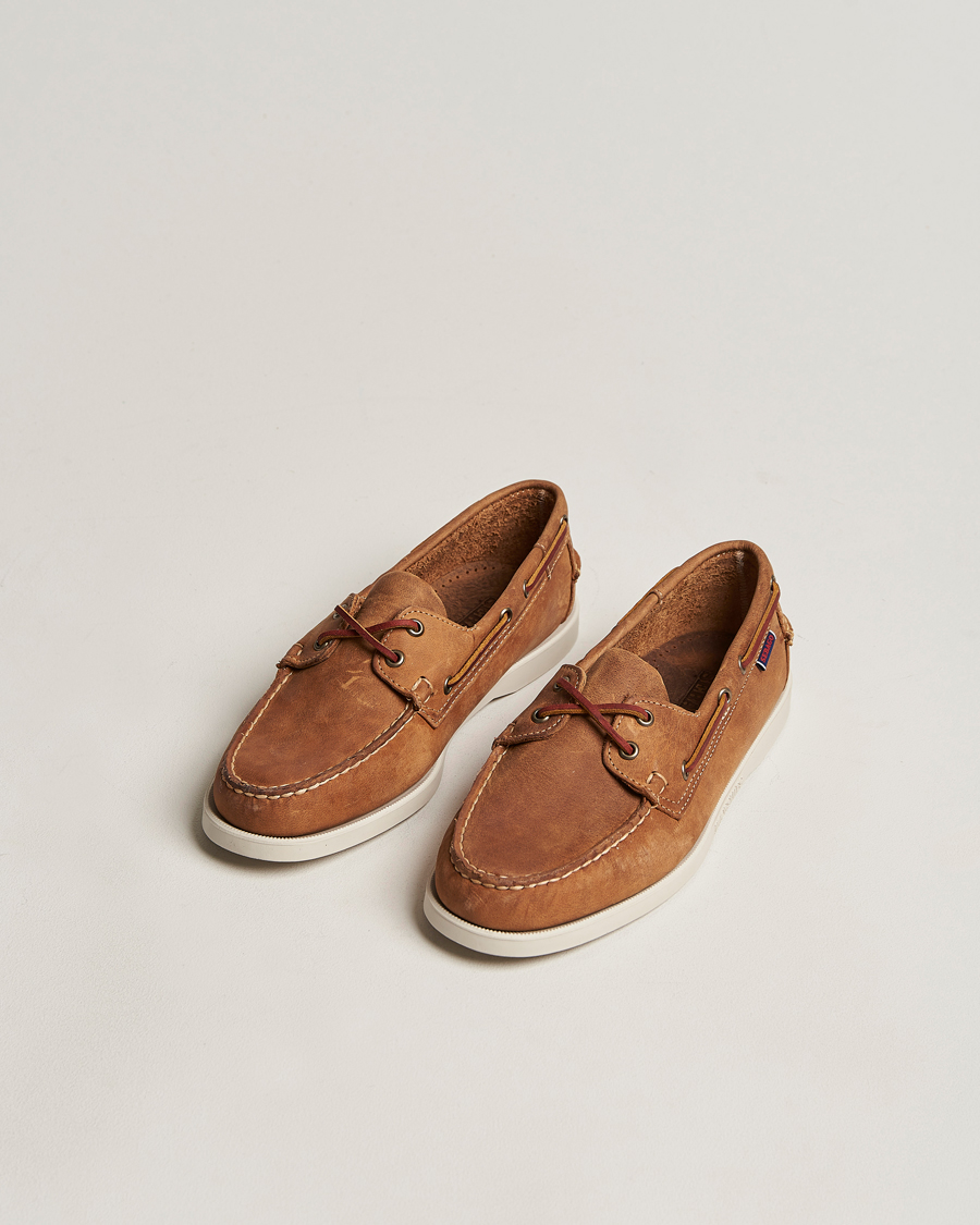 Herren | Sommerschuhe | Sebago | Dockside Nubuck Boat Shoe Brown