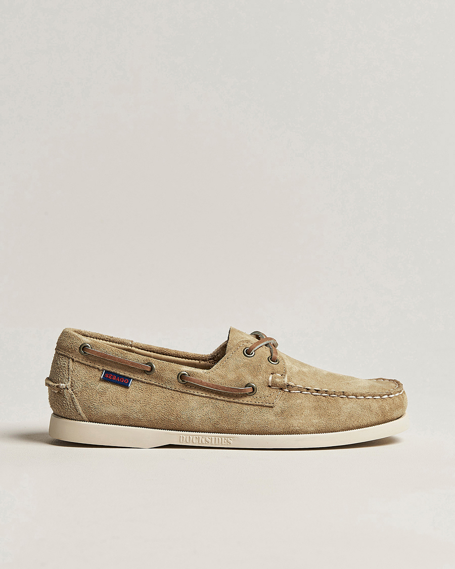 Herren | Segelschuhe | Sebago | Docksides Suede Boat Shoe Beige Camel