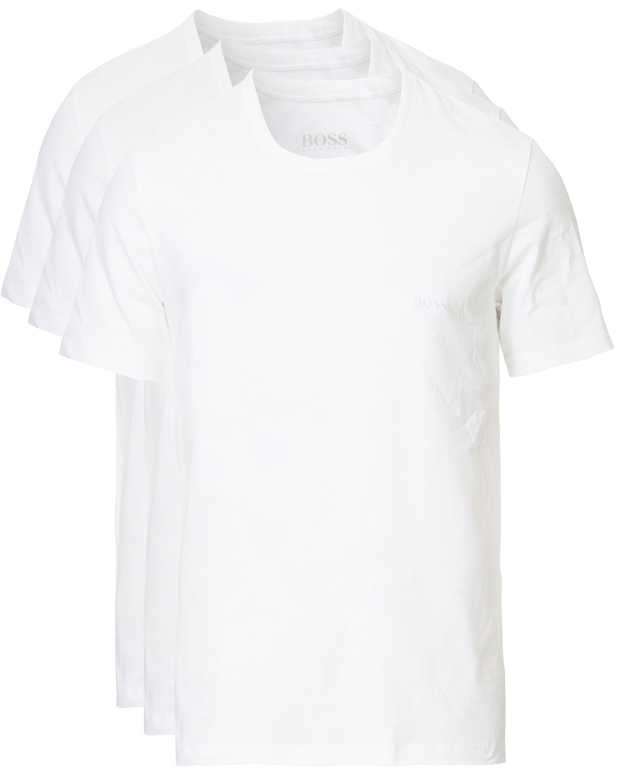 Herren | T-Shirts | BOSS BLACK | BOSS 3-Pack Crew Neck T-Shirt White