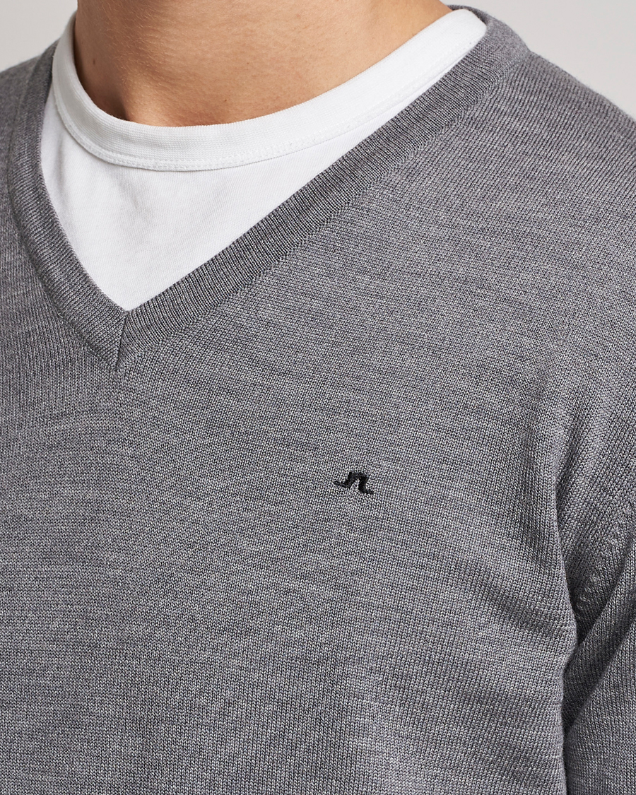 Herren | Pullover | J.Lindeberg | Lymann True Merino V-Neck Pullover Grey