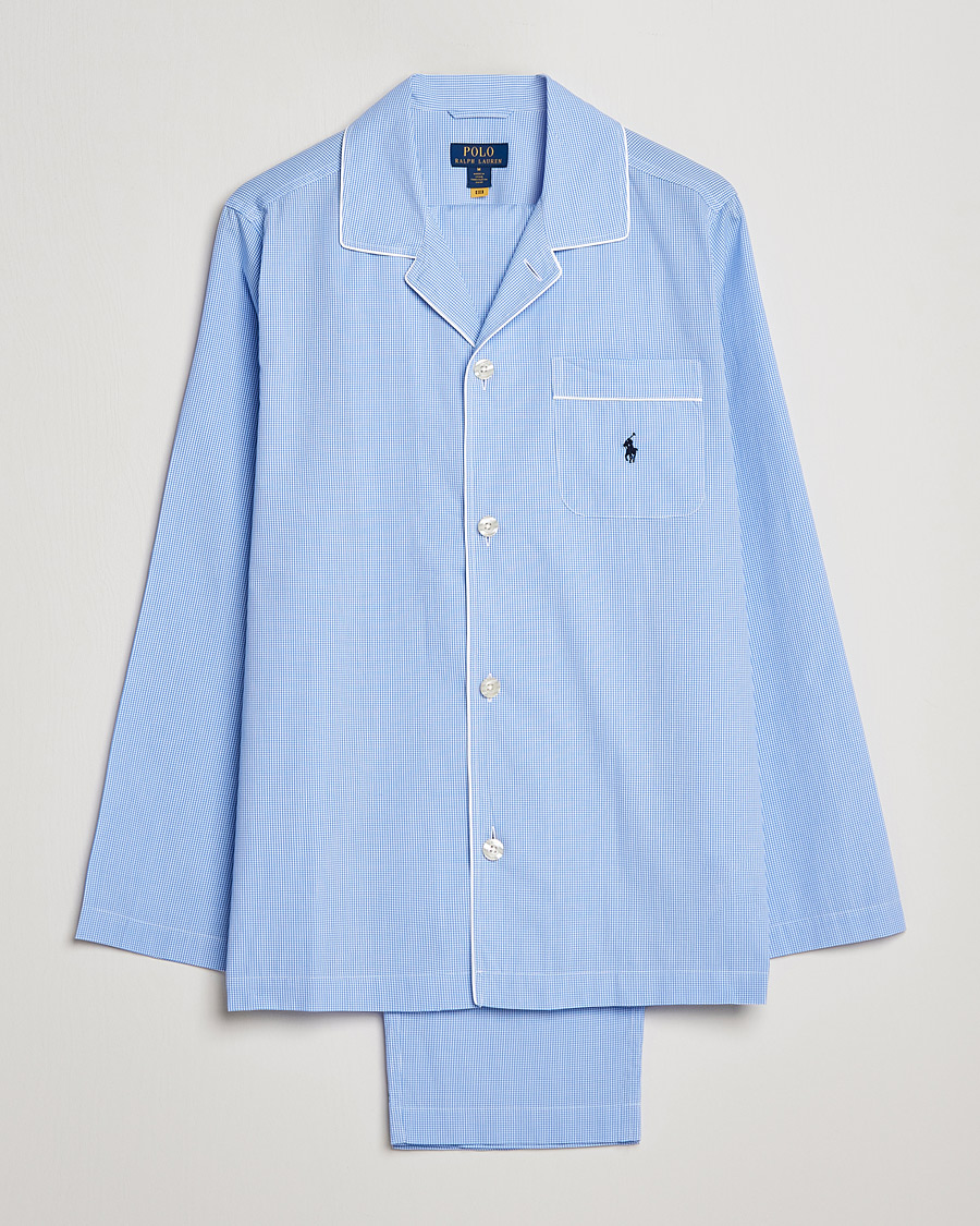 Herren | Schlafanzüge & Bademäntel | Polo Ralph Lauren | Pyjama Set Mini Gingham Blue
