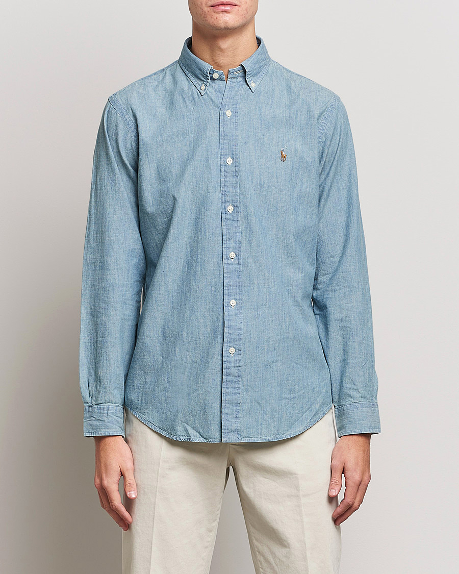 Herren | Hemden | Polo Ralph Lauren | Custom Fit Shirt Chambray Washed