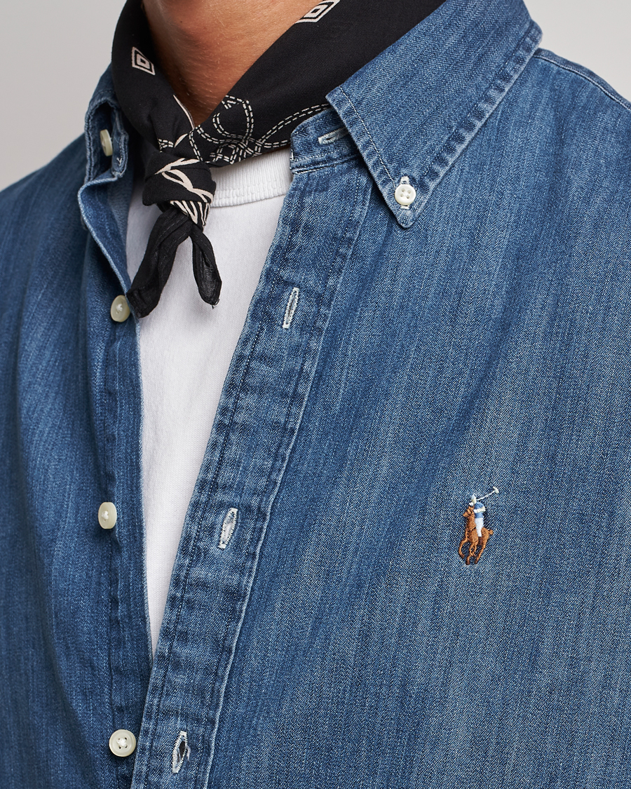 Herren | Hemden | Polo Ralph Lauren | Custom Fit Shirt Denim Dark Wash