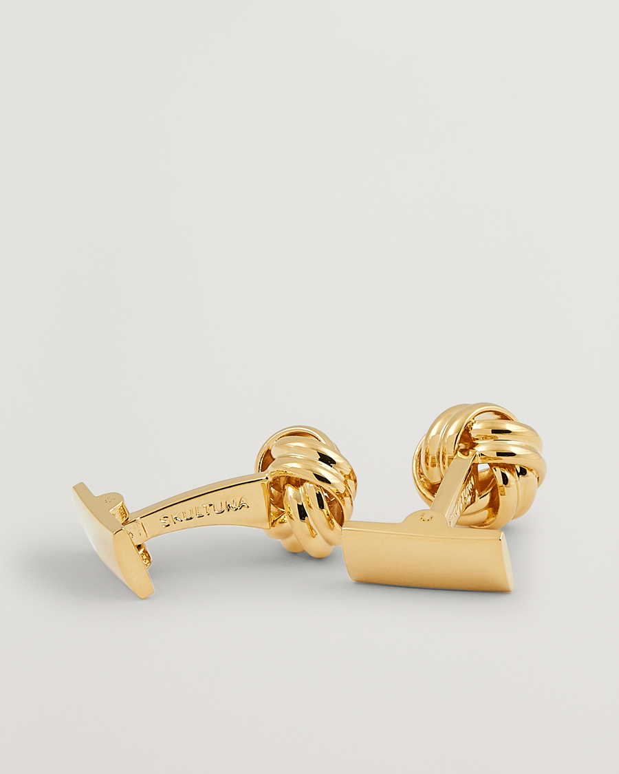 Herren | Black Tie | Skultuna | Cuff Links Black Tie Collection Knot Gold