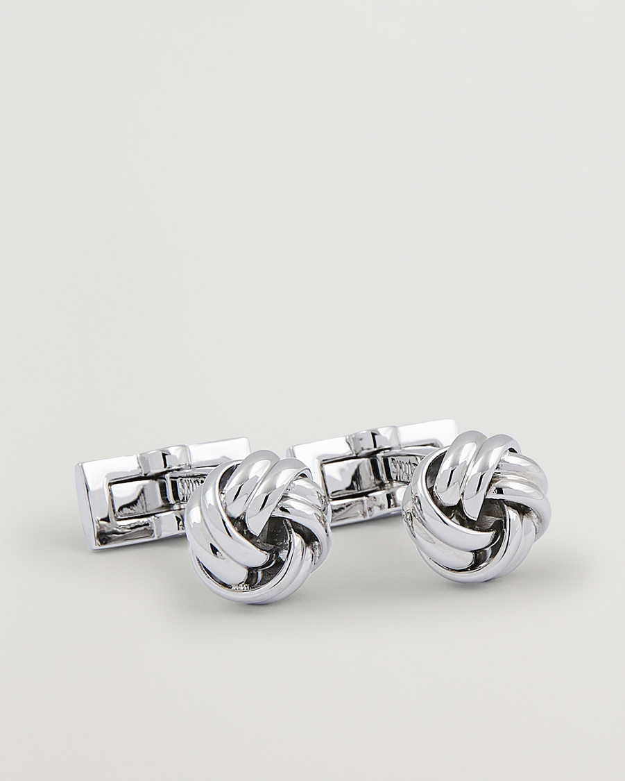 Herren |  | Skultuna | Cuff Links Black Tie Collection Knot Silver