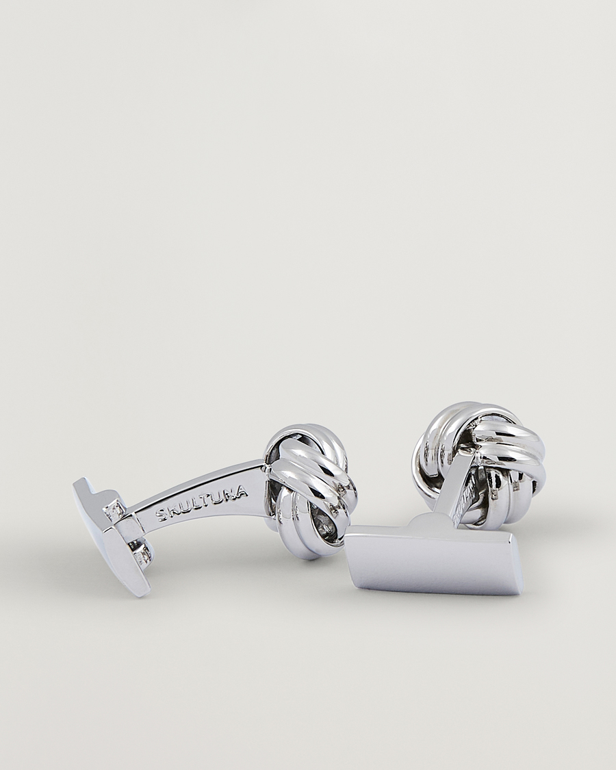 Men | Skultuna | Skultuna | Cuff Links Black Tie Collection Knot Silver