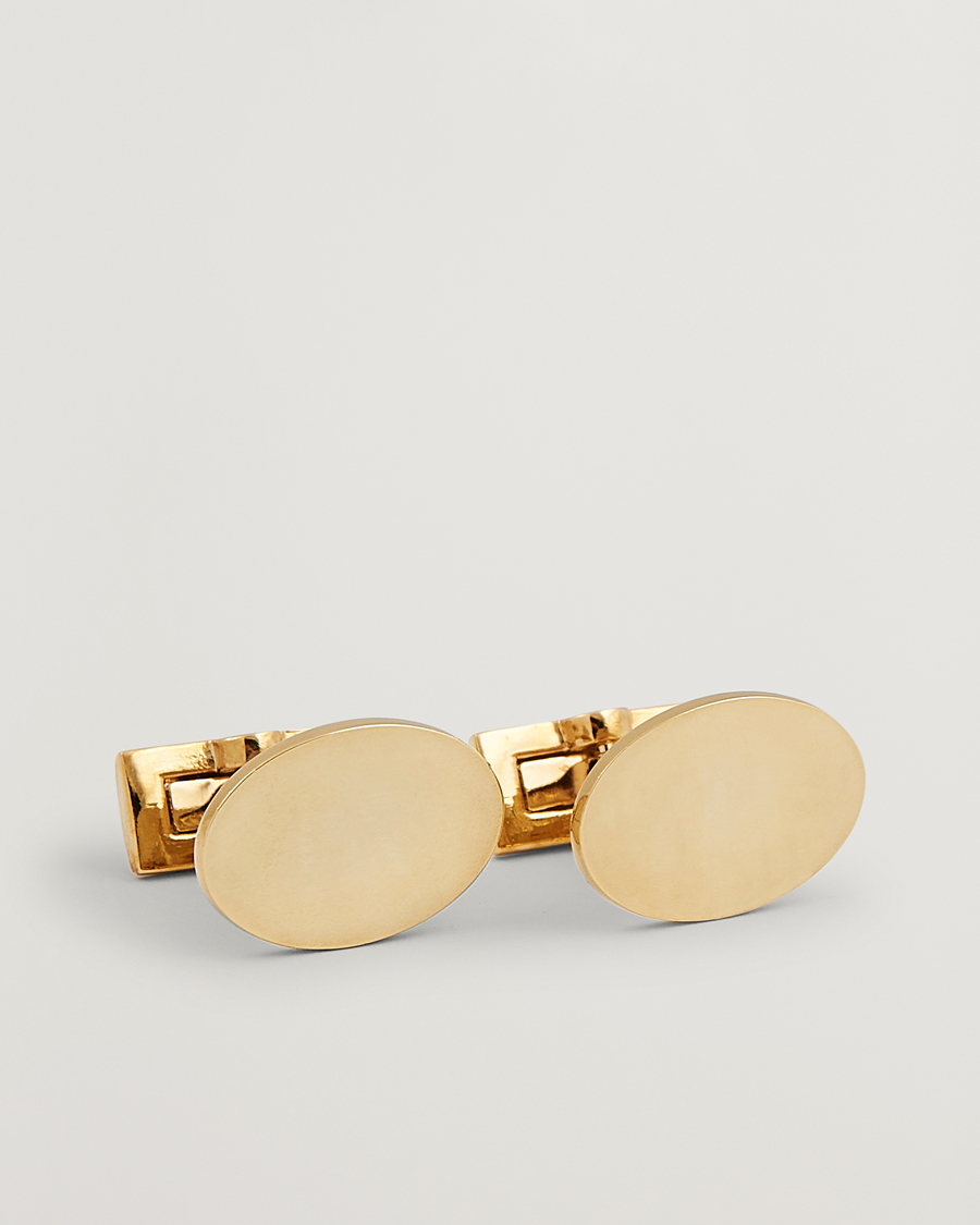 Herren | Manschettenknöpfe | Skultuna | Cuff Links Black Tie Collection Oval Gold