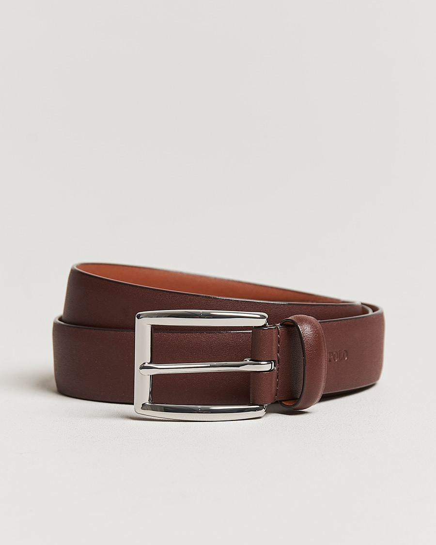 Herren |  | Polo Ralph Lauren | Cowhide Belt 3 cm Brown