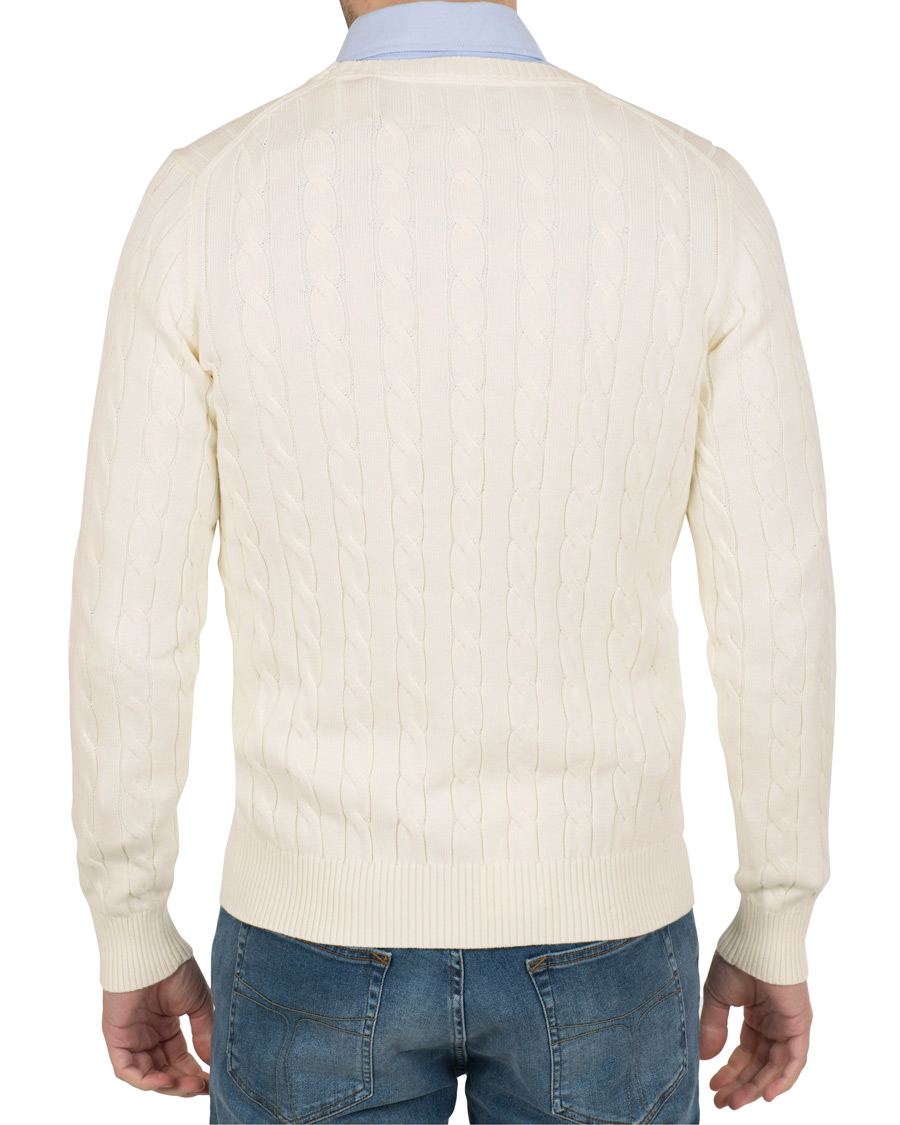 Herren | Pullover | GANT | Cotton Cable Crew Pullover Cream
