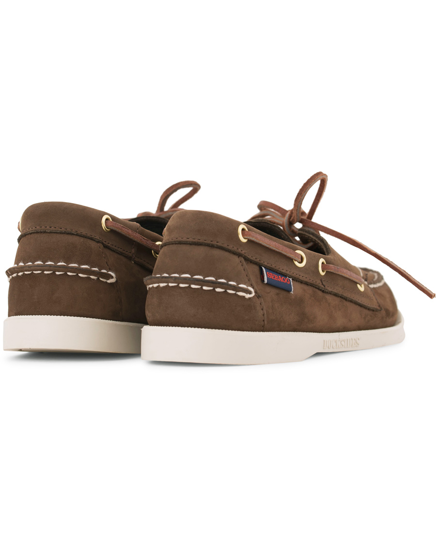 Herren | Sebago Docksides Boat Shoe Dark Brown Nubuck | Sebago | Docksides Boat Shoe Dark Brown Nubuck