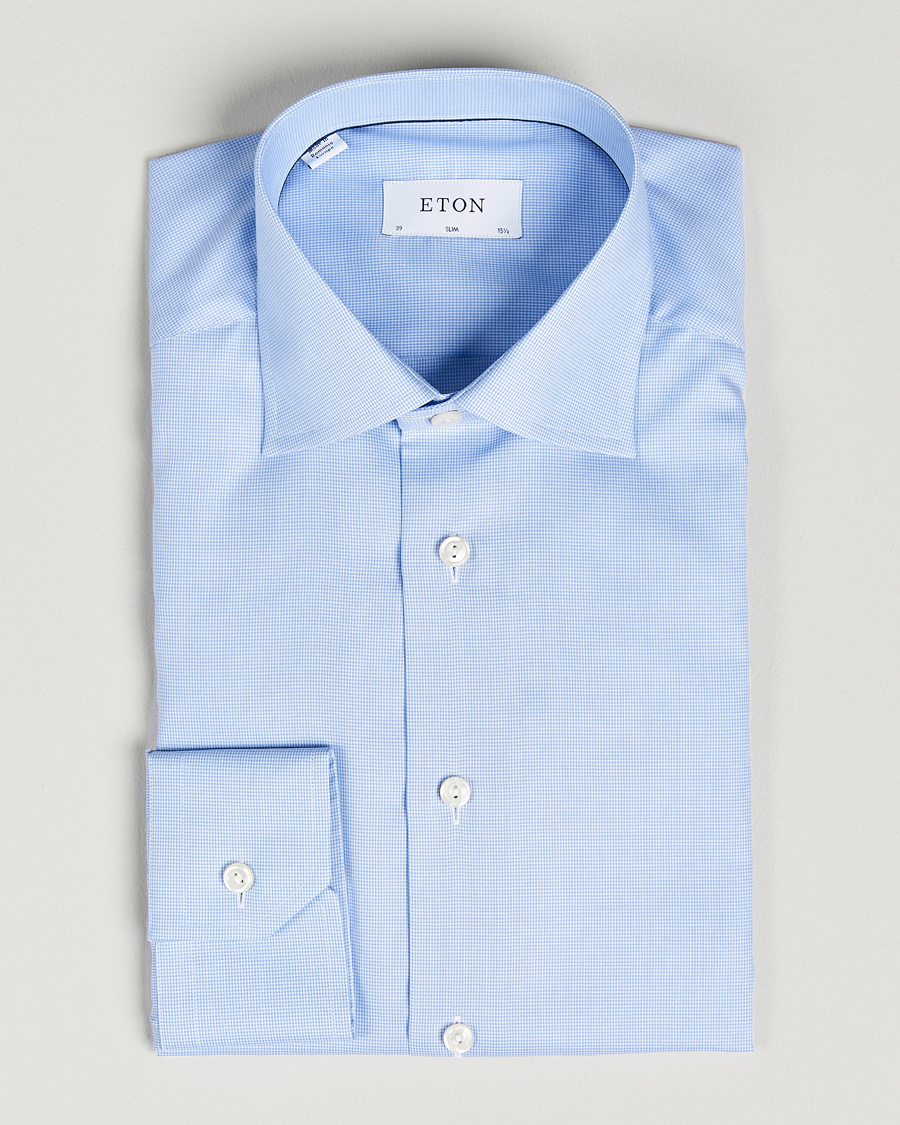 Herren | Hemden | Eton | Slim Fit Shirt Pepita Blue