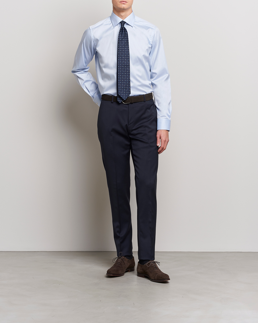 Men | Business Shirts | Eton | Contemporary Fit Shirt Blue