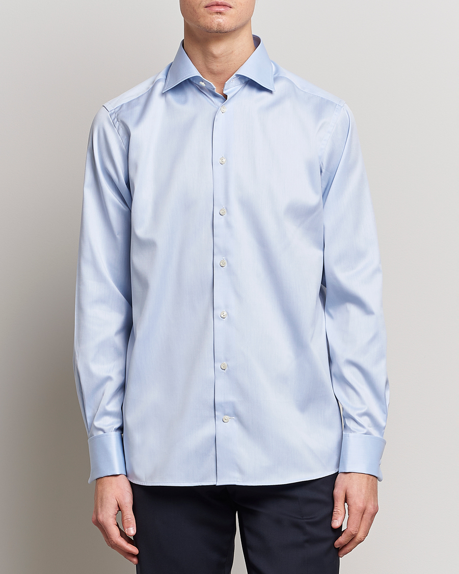 Herren | Hemden | Eton | Contemporary Fit Shirt Double Cuff Blue
