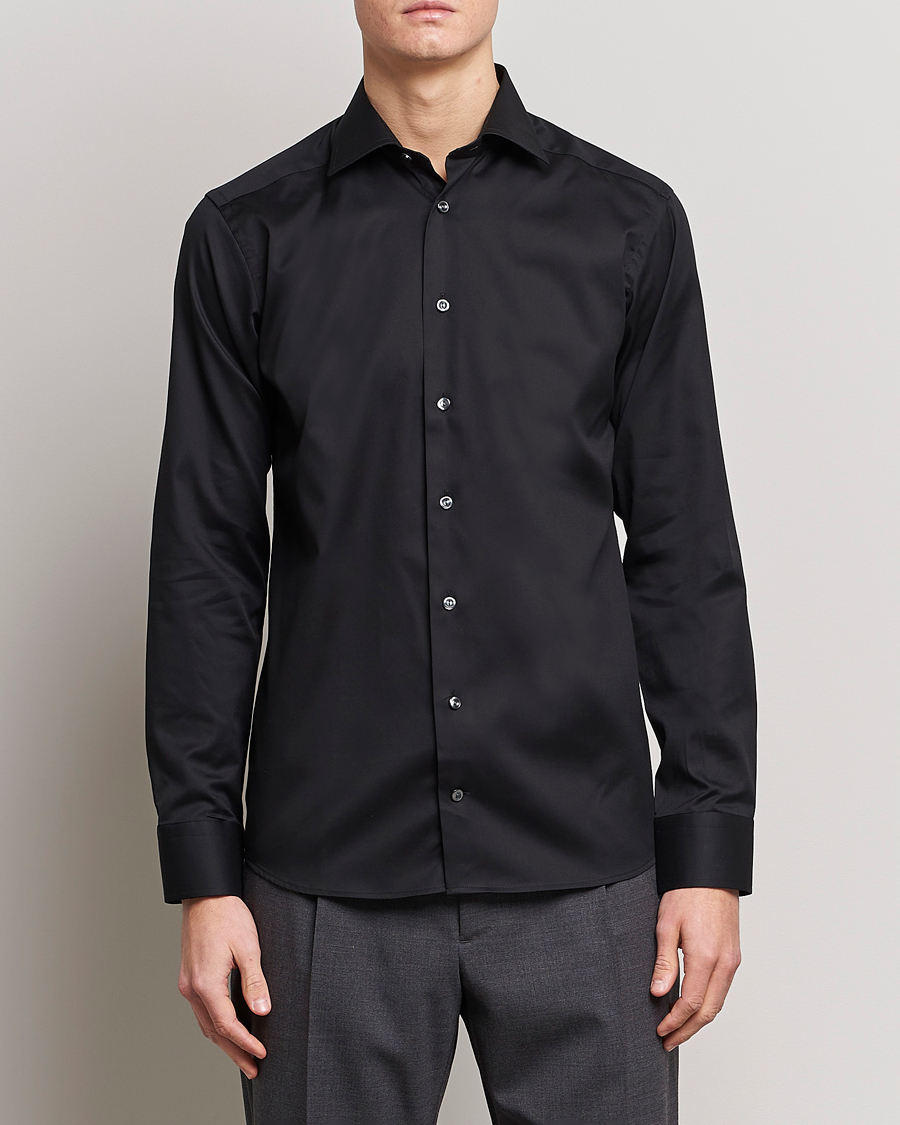 Herren | Businesshemden | Eton | Slim Fit Shirt Black