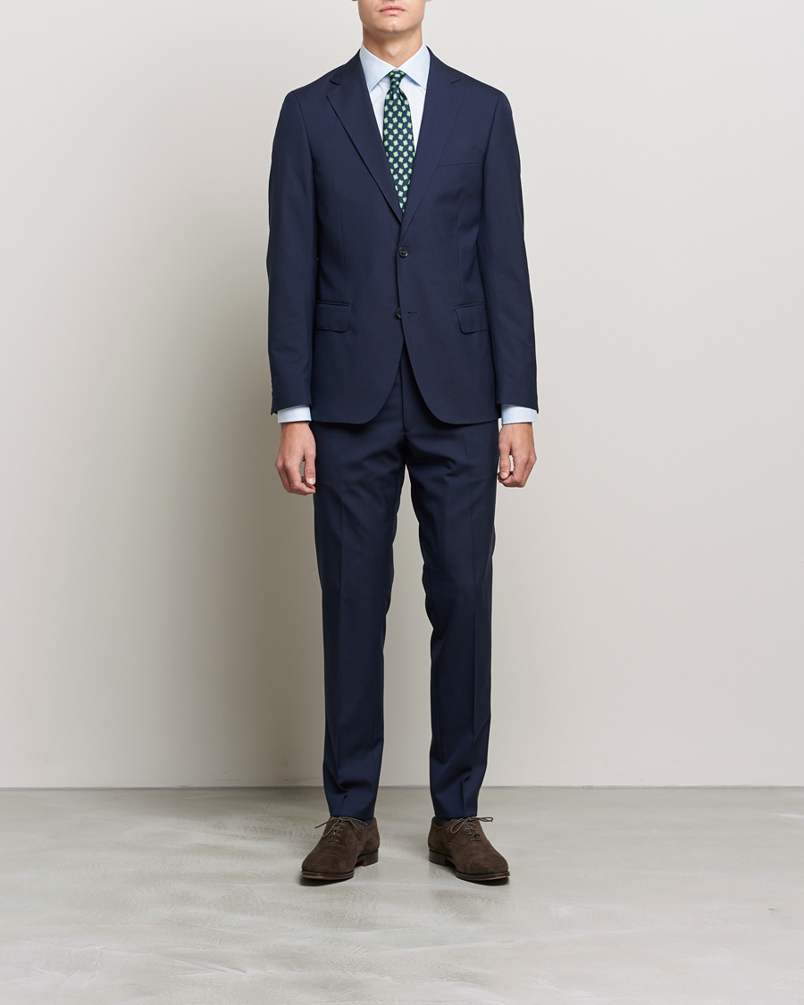 Herren | Sakkos | Oscar Jacobson | Edmund Blazer Super 120's Wool Navy 46