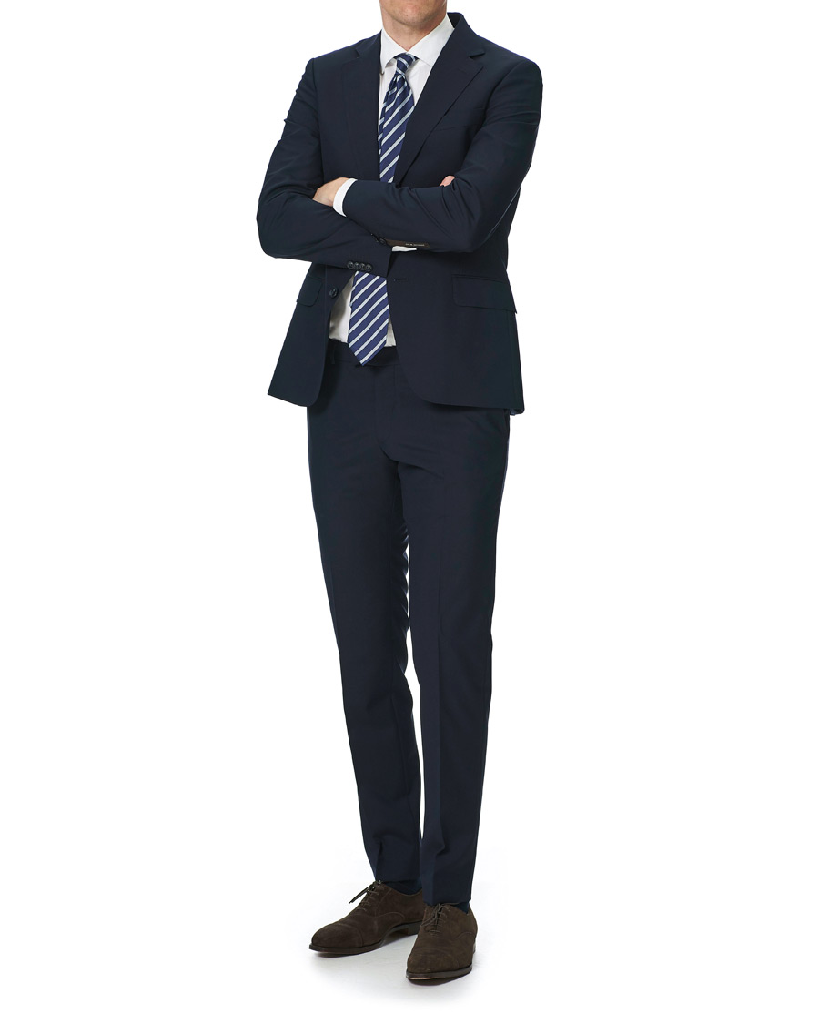 Herren | Hosen | Oscar Jacobson | Damien Trousers Super 120's Wool Navy
