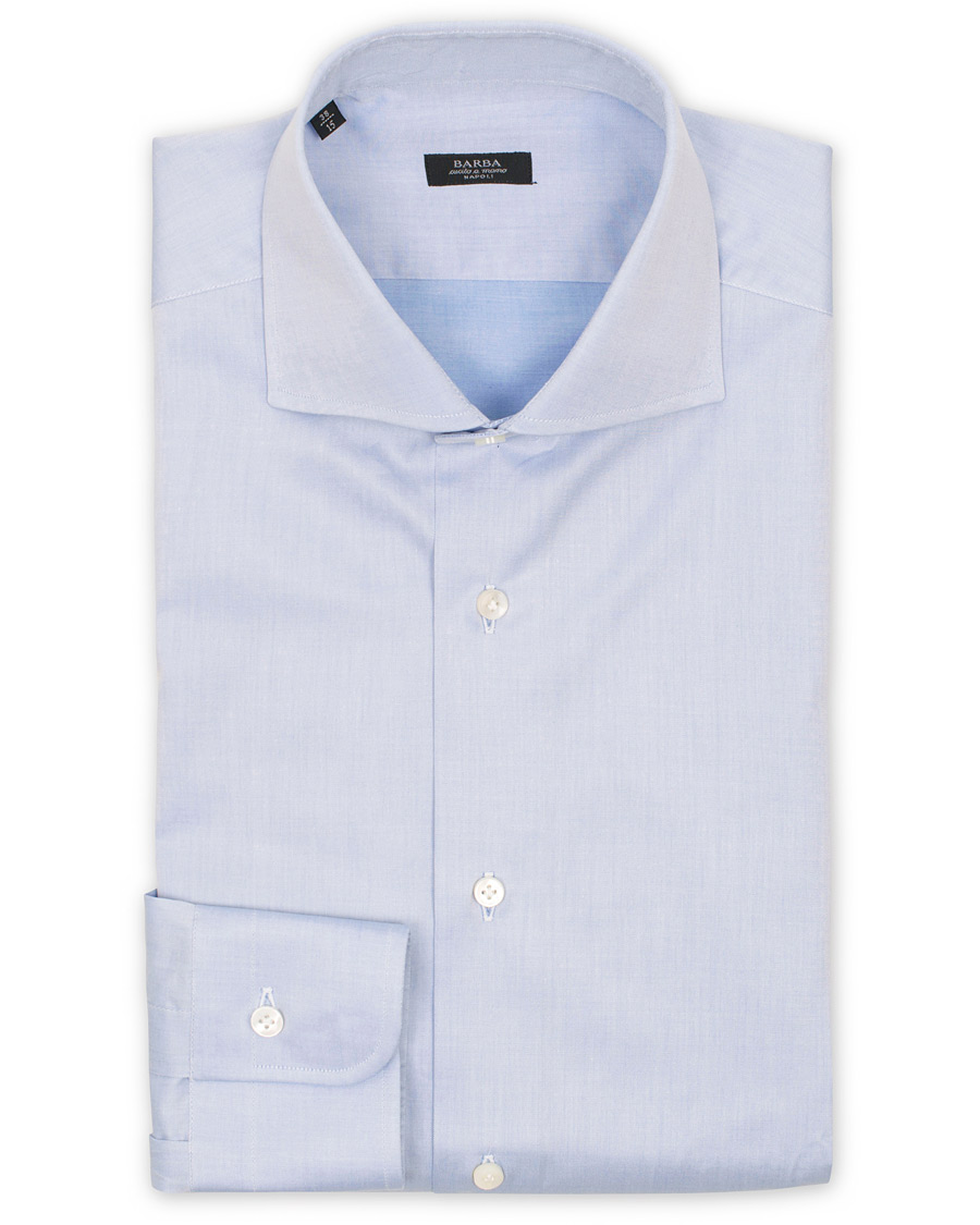 Herren | Hemden | Barba Napoli | Slim Fit Shirt Light Blue 38 - S