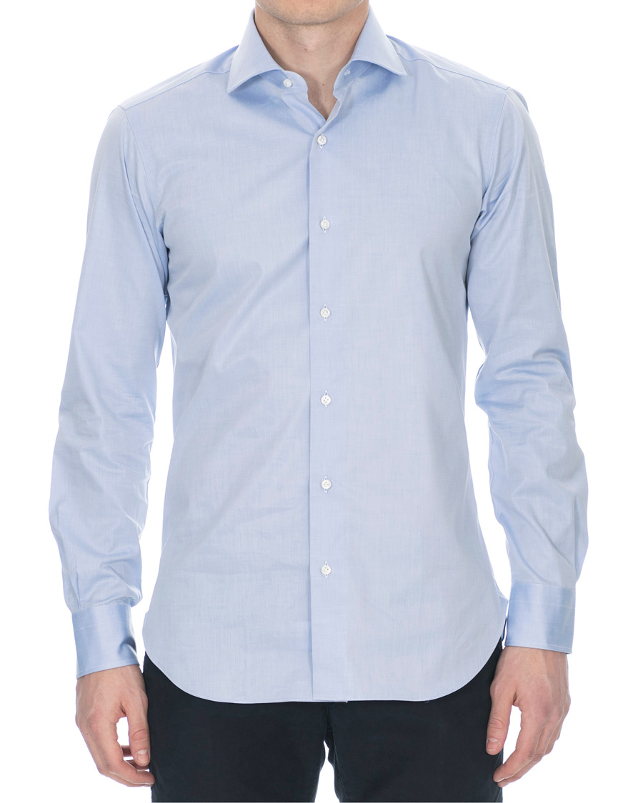 Herren | Hemden | Barba Napoli | Slim Fit Shirt Light Blue 38 - S