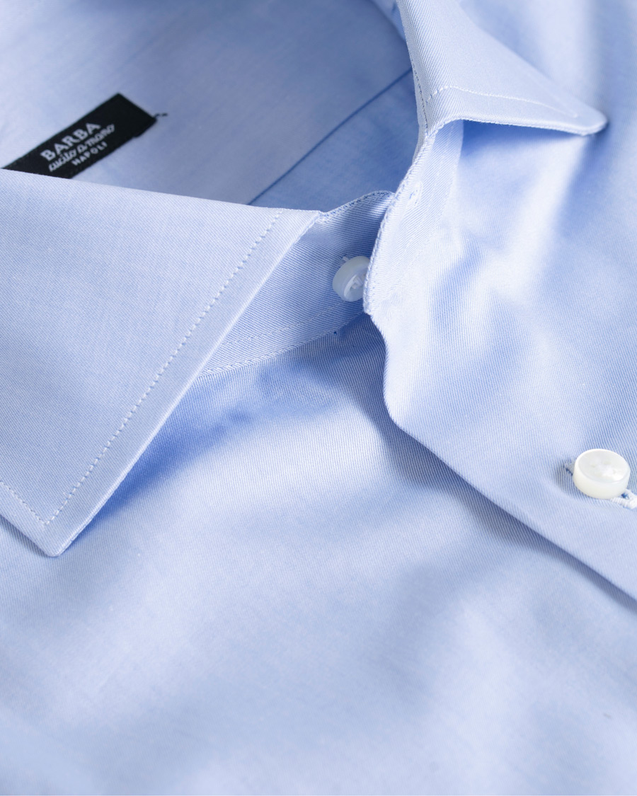 Herren | Hemden | Barba Napoli | Slim Fit Shirt Light Blue 38 - S