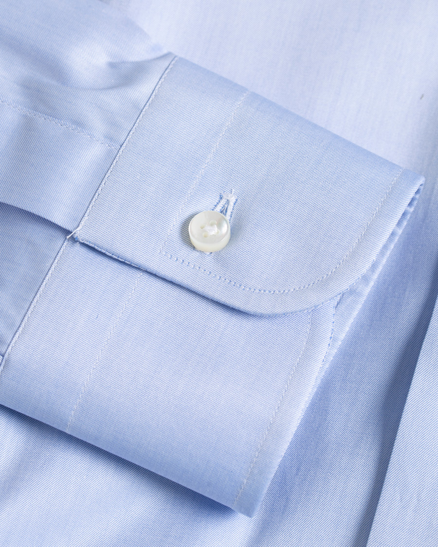 Herren | Hemden | Barba Napoli | Slim Fit Shirt Light Blue 38 - S