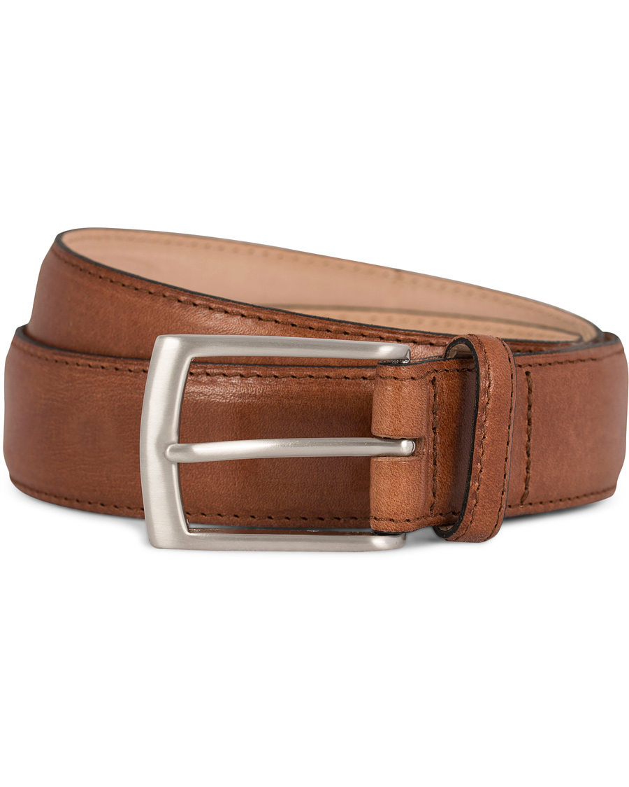 Herren | Loake 1880 Henry Leather Belt 3,3 cm Brown | Loake 1880 | Henry Leather Belt 3,3 cm Brown